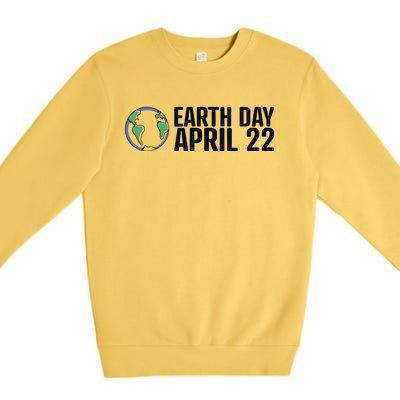 Earth Day April 22 Climate Change Global Warming Premium Crewneck Sweatshirt