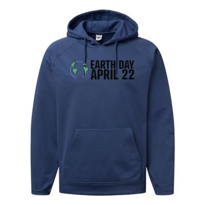 Earth Day April 22 Climate Change Global Warming Performance Fleece Hoodie