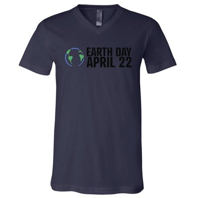 Earth Day April 22 Climate Change Global Warming V-Neck T-Shirt