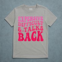 Expensive Difficult And Talks Back Funny Mother's Day Groovy T-Shirt