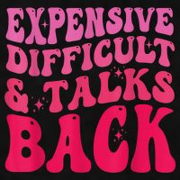 Expensive Difficult And Talks Back Funny Mother's Day Groovy Ladies PosiCharge Tri-Blend Wicking Tank