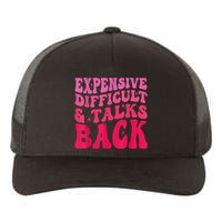Expensive Difficult And Talks Back Funny Mother's Day Groovy Yupoong Adult 5-Panel Trucker Hat