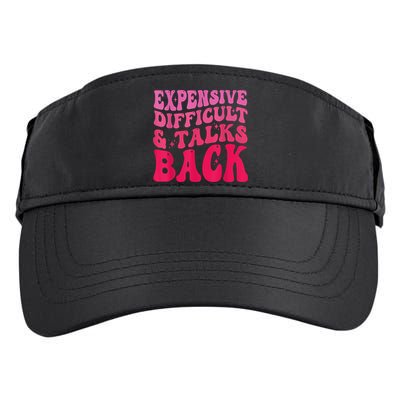 Expensive Difficult And Talks Back Funny Mother's Day Groovy Adult Drive Performance Visor