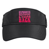 Expensive Difficult And Talks Back Funny Mother's Day Groovy Adult Drive Performance Visor