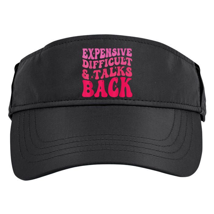 Expensive Difficult And Talks Back Funny Mother's Day Groovy Adult Drive Performance Visor