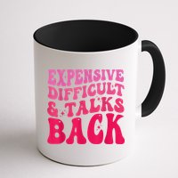 Expensive Difficult And Talks Back Funny Mother's Day Groovy Mug