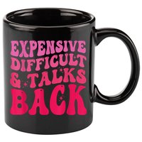 Expensive Difficult And Talks Back Funny Mother's Day Groovy 11oz C Handle Ceramic Mug