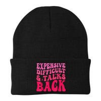 Expensive Difficult And Talks Back Funny Mother's Day Groovy Beanie