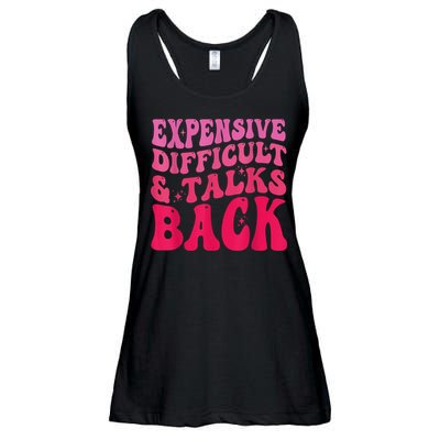 Expensive Difficult And Talks Back Funny Mother's Day Groovy Ladies Essential Flowy Tank