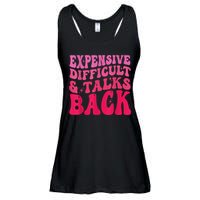 Expensive Difficult And Talks Back Funny Mother's Day Groovy Ladies Essential Flowy Tank