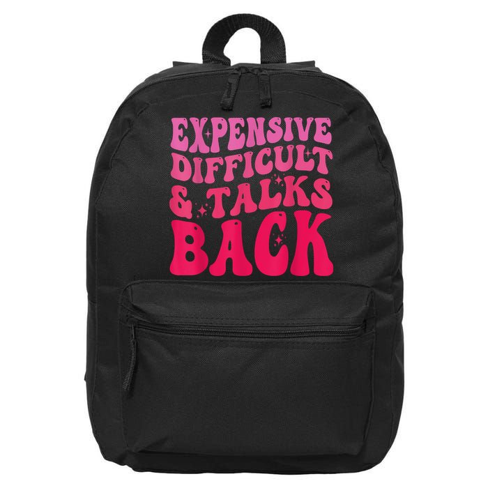 Expensive Difficult And Talks Back Funny Mother's Day Groovy 16 in Basic Backpack