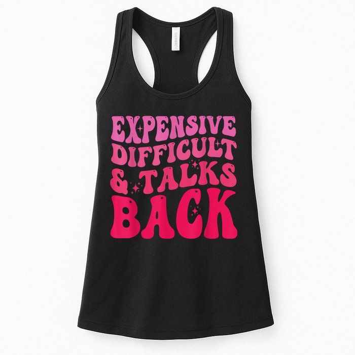Expensive Difficult And Talks Back Funny Mother's Day Groovy Womens Tank Top