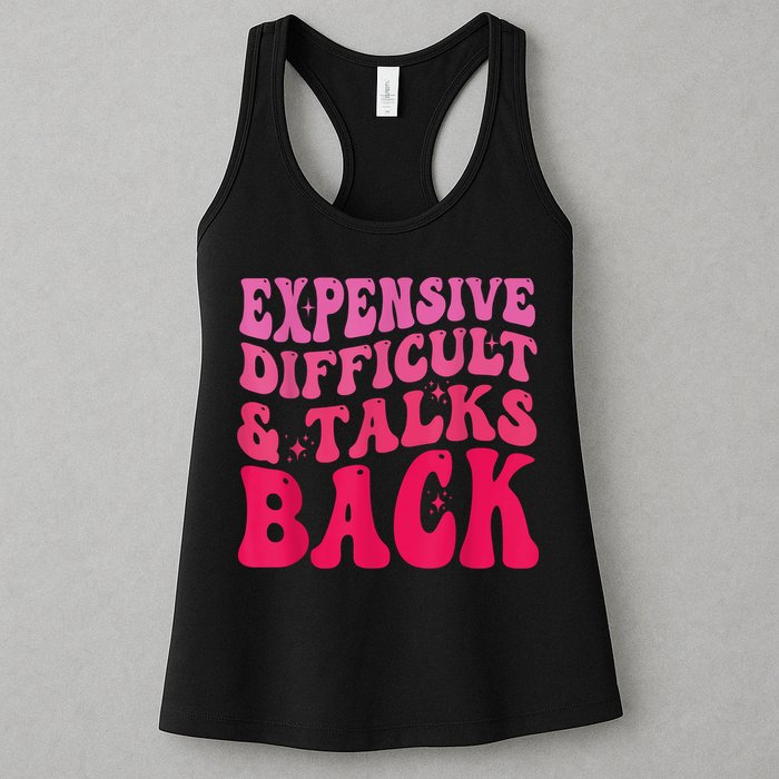 Expensive Difficult And Talks Back Funny Mother's Day Groovy Womens Tank Top