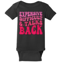 Expensive Difficult And Talks Back Funny Mother's Day Groovy Baby Bodysuit