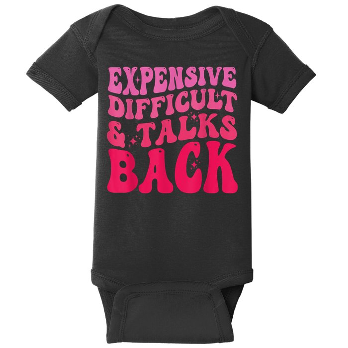 Expensive Difficult And Talks Back Funny Mother's Day Groovy Baby Bodysuit