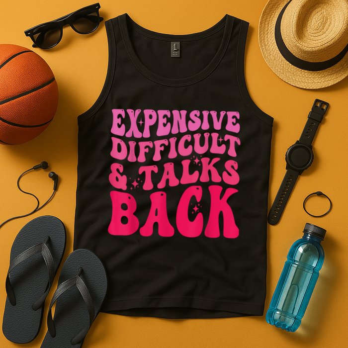 Expensive Difficult And Talks Back Funny Mother's Day Groovy Tank Top