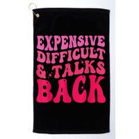 Expensive Difficult And Talks Back Funny Mother's Day Groovy Golf Towel