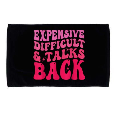 Expensive Difficult And Talks Back Funny Mother's Day Groovy Microfiber Hand Towel