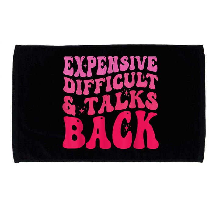 Expensive Difficult And Talks Back Funny Mother's Day Groovy Microfiber Hand Towel