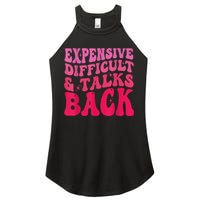 Expensive Difficult And Talks Back Funny Mother's Day Groovy Women's Perfect Tri Rocker Tank