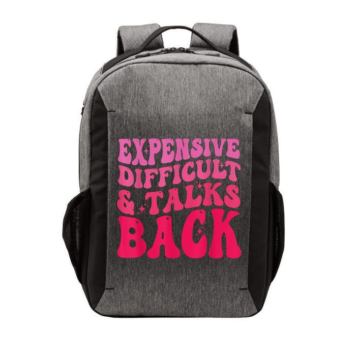 Expensive Difficult And Talks Back Funny Mother's Day Groovy Vector Backpack
