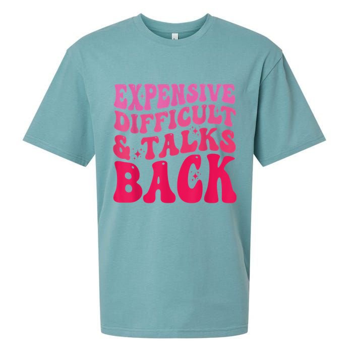 Expensive Difficult And Talks Back Funny Mother's Day Groovy Sueded Cloud Jersey T-Shirt