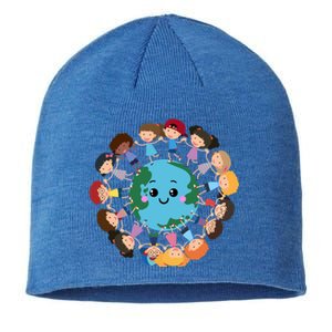 Earth Day Around Earth Advocate Nature Environt Gift Sustainable Beanie