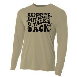 Expensive Difficult And Talks Back Mothers Day Mom Life Cooling Performance Long Sleeve Crew