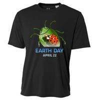 Earth Day April 22 Ladybug Silhouette Gift Cute Cooling Performance Crew T-Shirt