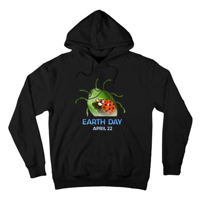 Earth Day April 22 Ladybug Silhouette Gift Cute Hoodie