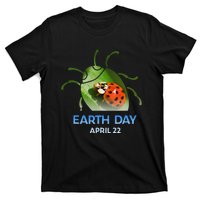 Earth Day April 22 Ladybug Silhouette Gift Cute T-Shirt