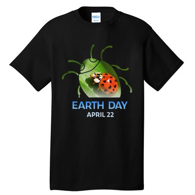 Earth Day April 22 Ladybug Silhouette Gift Cute Tall T-Shirt