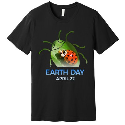 Earth Day April 22 Ladybug Silhouette Gift Cute Premium T-Shirt