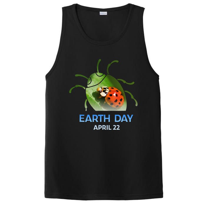 Earth Day April 22 Ladybug Silhouette Gift Cute PosiCharge Competitor Tank