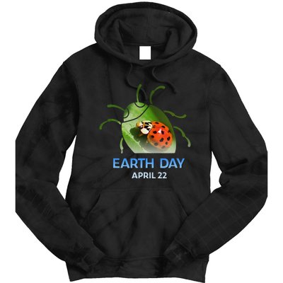 Earth Day April 22 Ladybug Silhouette Gift Cute Tie Dye Hoodie