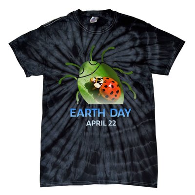 Earth Day April 22 Ladybug Silhouette Gift Cute Tie-Dye T-Shirt