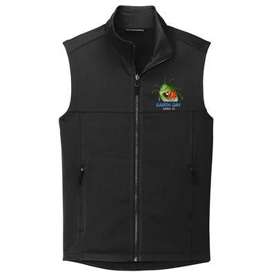 Earth Day April 22 Ladybug Silhouette Gift Cute Collective Smooth Fleece Vest