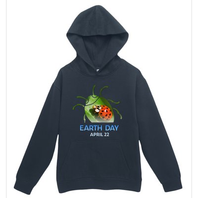 Earth Day April 22 Ladybug Silhouette Gift Cute Urban Pullover Hoodie