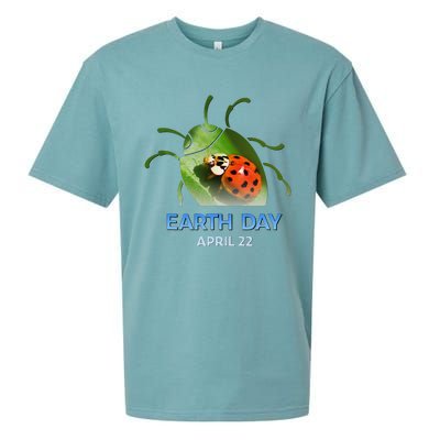 Earth Day April 22 Ladybug Silhouette Gift Cute Sueded Cloud Jersey T-Shirt