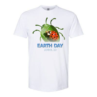 Earth Day April 22 Ladybug Silhouette Gift Cute Softstyle CVC T-Shirt