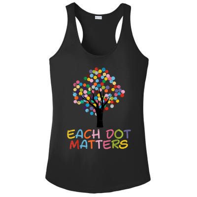 Each Dot Art Matters Tree Dots Day Ladies PosiCharge Competitor Racerback Tank