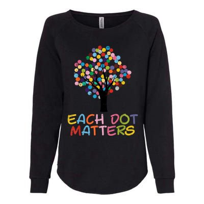 Each Dot Art Matters Tree Dots Day Womens California Wash Sweatshirt