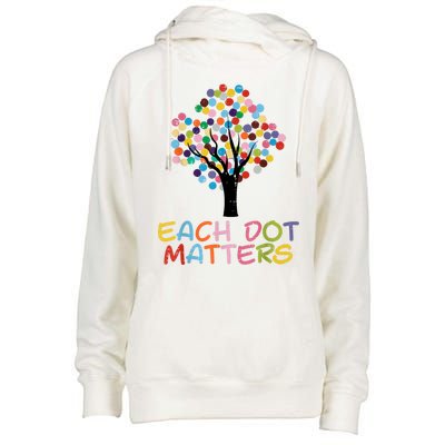 Each Dot Art Matters Tree Dots Day Womens Funnel Neck Pullover Hood