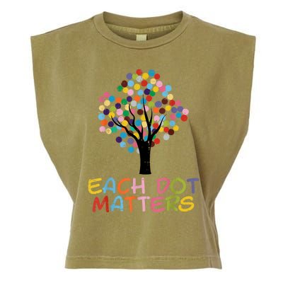 Each Dot Art Matters Tree Dots Day Garment-Dyed Women's Muscle Tee