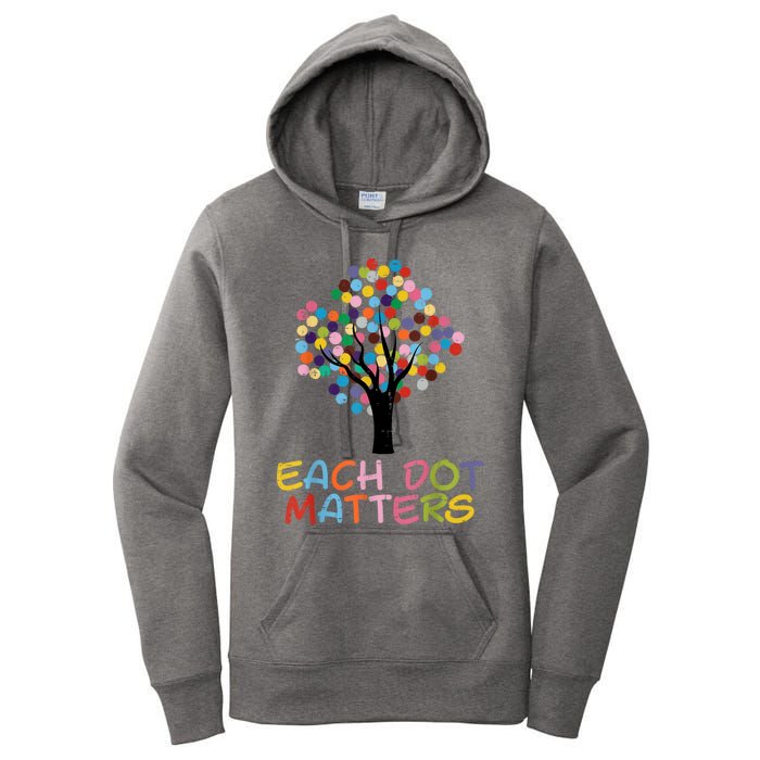 Each Dot Art Matters Tree Dots Day Women's Pullover Hoodie