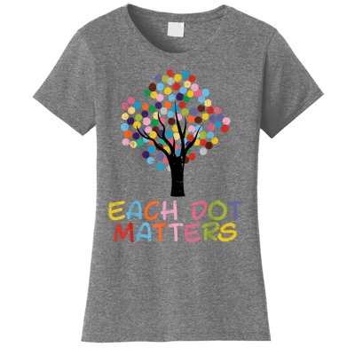 Each Dot Art Matters Tree Dots Day Women's T-Shirt