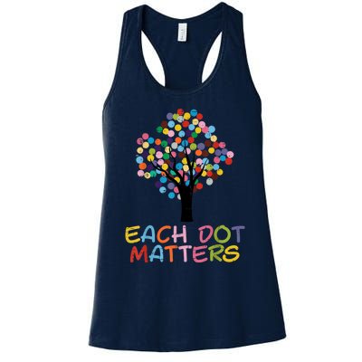 Each Dot Art Matters Tree Dots Day Women's Racerback Tank