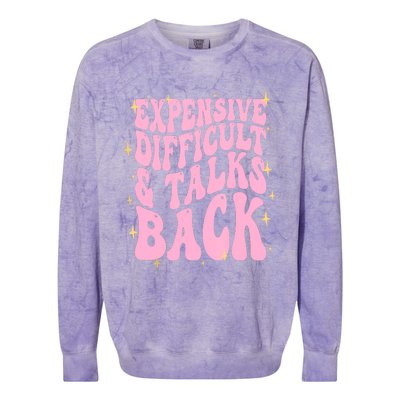 Expensive Difficult And Talks Back Colorblast Crewneck Sweatshirt