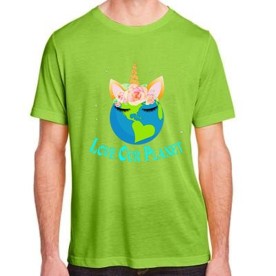 Earth Day Awareness Unicorn Face Adult ChromaSoft Performance T-Shirt