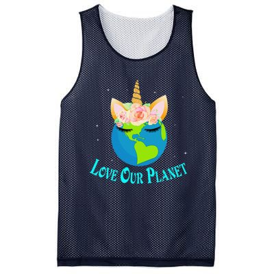 Earth Day Awareness Unicorn Face Mesh Reversible Basketball Jersey Tank